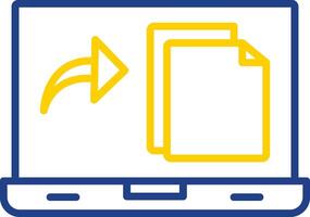 File Line Two Colour Icon Design vector