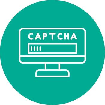 Captcha Multi Color Circle Icon vector
