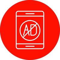 Ad Blocker Multi Color Circle Icon vector