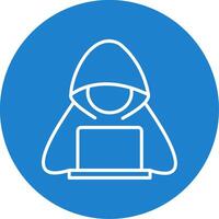 Hacker Multi Color Circle Icon vector