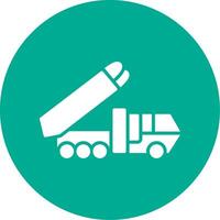 Truck Multi Color Circle Icon vector