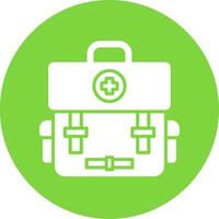 First Aid Multi Color Circle Icon vector