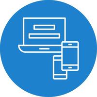 Responsive Website Multi Color Circle Icon vector