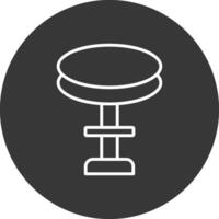 Stool Line Inverted Icon Design vector