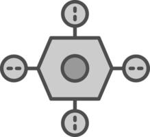 Drone Line Filled Greyscale Icon Design vector