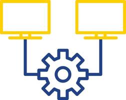 Multitask Line Two Colour Icon Design vector