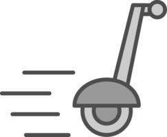 Segway Line Filled Greyscale Icon Design vector