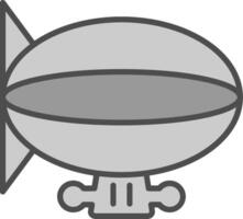 Zeppelin Line Filled Greyscale Icon Design vector