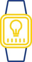 Wristwatch Line Two Colour Icon Design vector
