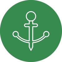 Anchor Multi Color Circle Icon vector