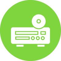 Dvd Player Multi Color Circle Icon vector