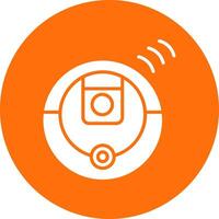 Robot Vacuum Cleaner Multi Color Circle Icon vector