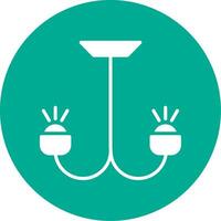 Chandelier Multi Color Circle Icon vector