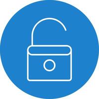 Open Lock Multi Color Circle Icon vector