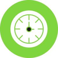 Clock Multi Color Circle Icon vector