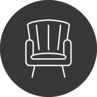 Armchair Line Inverted Icon Design vector