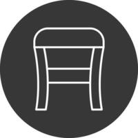 Stool Line Inverted Icon Design vector