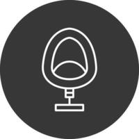 Egg Chair Line Inverted Icon Design vector