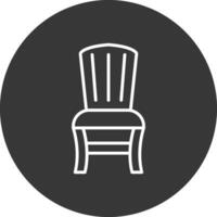 Armchair Line Inverted Icon Design vector