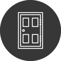 Door Line Inverted Icon Design vector