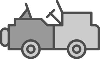 Jeep Line Filled Greyscale Icon Design vector