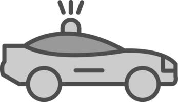 coche línea lleno escala de grises icono diseño vector