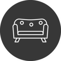 Sofa Line Inverted Icon Design vector