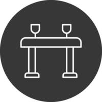 Table Line Inverted Icon Design vector