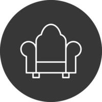 Armchair Line Inverted Icon Design vector