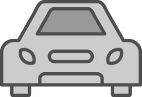 coche línea lleno escala de grises icono diseño vector