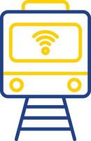 Train Line Two Colour Icon Design vector
