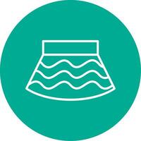 Skirt Multi Color Circle Icon vector