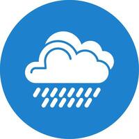 Rain Multi Color Circle Icon vector