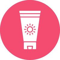 Sunblock Cream Multi Color Circle Icon vector