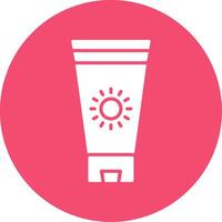 Sunblock Cream Multi Color Circle Icon vector