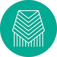 Poncho Multi Color Circle Icon vector