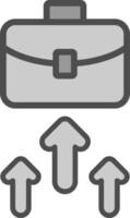 Business Line Filled Greyscale Icon Design vector