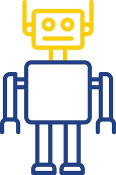 Robot Line Two Colour Icon Design vector