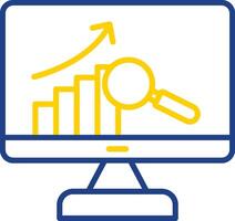 Data Analysis Line Two Colour Icon Design vector