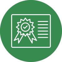 certificado multi color circulo icono vector