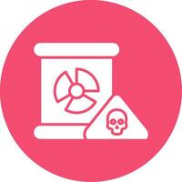 Nuclear Danger Multi Color Circle Icon vector