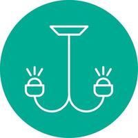Chandelier Multi Color Circle Icon vector
