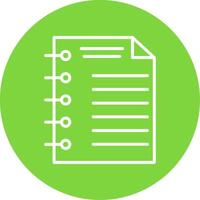 Note Page Multi Color Circle Icon vector