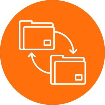 Folder Management Multi Color Circle Icon vector