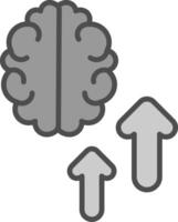 Intelligence Line Filled Greyscale Icon Design vector