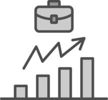 Improvement Line Filled Greyscale Icon Design vector