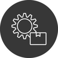 Supply Chain Management Line Inverted Icon Design vector