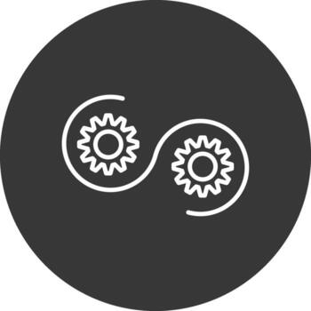 Devops Line Inverted Icon Design vector