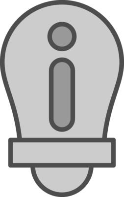 Information Line Filled Greyscale Icon Design