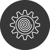 espiral línea invertido icono diseño vector